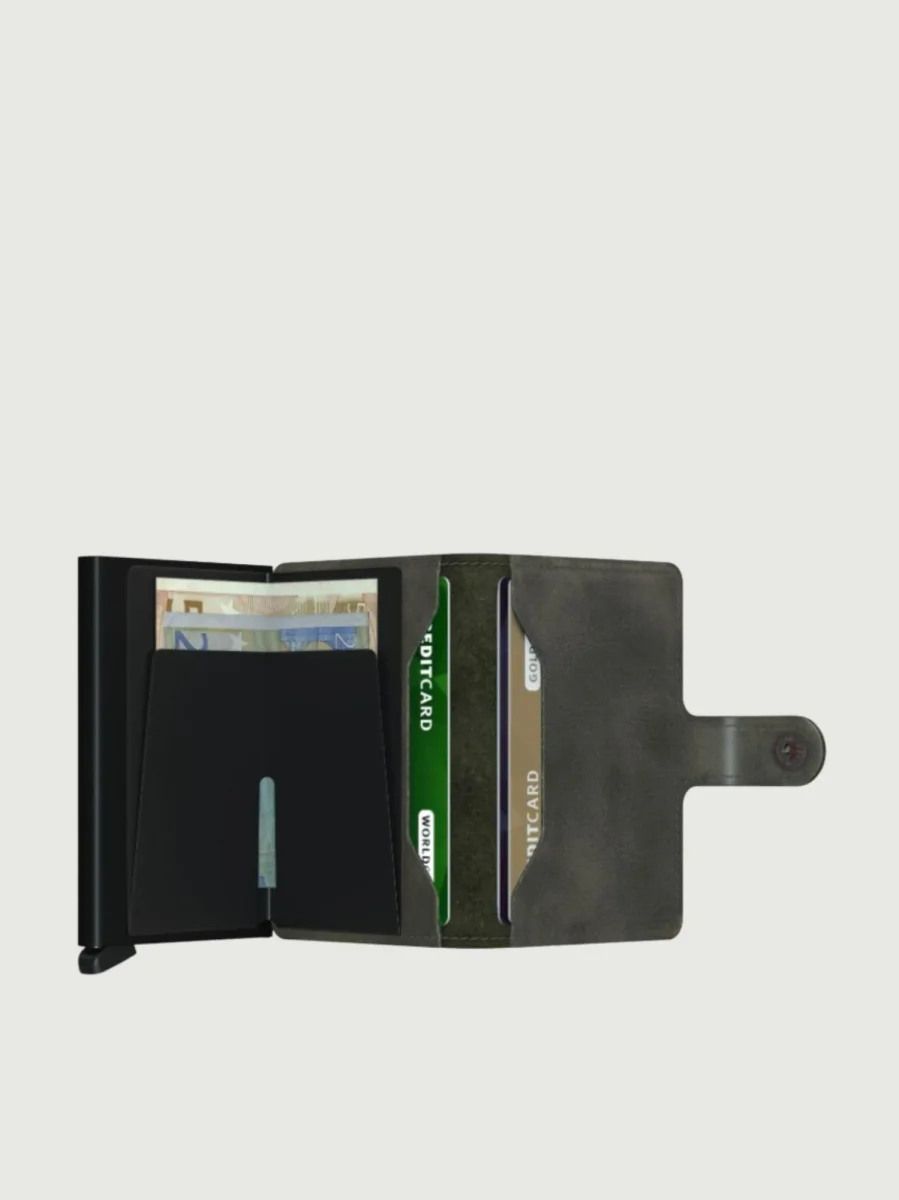 MINIWALLET VINTAGE OLIVE BLACK - immagine 3