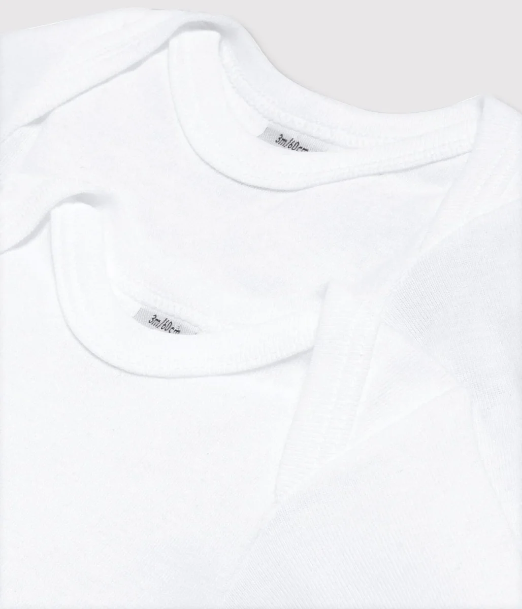 CONFEZIONE DA 2 BODY BIANCHI A MANICA LUNGA BEBÈ - immagine 3