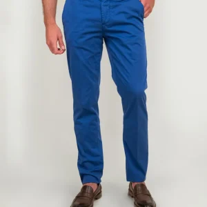 PANTALONE IN COTONE COLOR AVIO