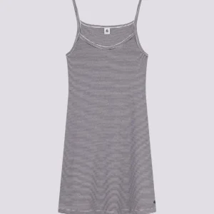 CAMICIA DA NOTTE IN COTONE RIGATO DONNA