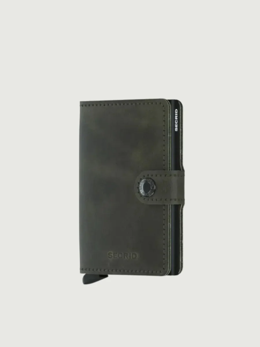 MINIWALLET VINTAGE OLIVE BLACK