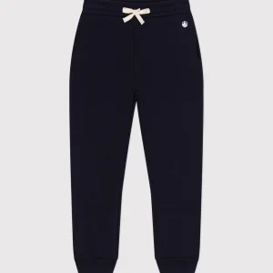 Pantaloni blu con fiocchetto da jogging in molleton