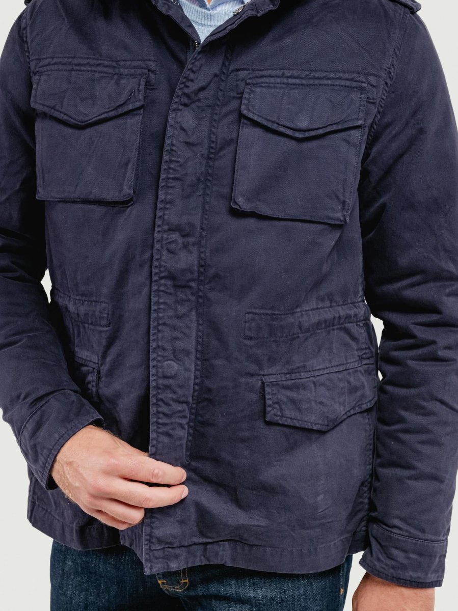 FIELD JACKET IN COTONE CON IMBOTTITURA SEPARABILE BLU NAVY - immagine 5