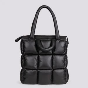 BORSA IN PELLE IMBOTTITA NERA