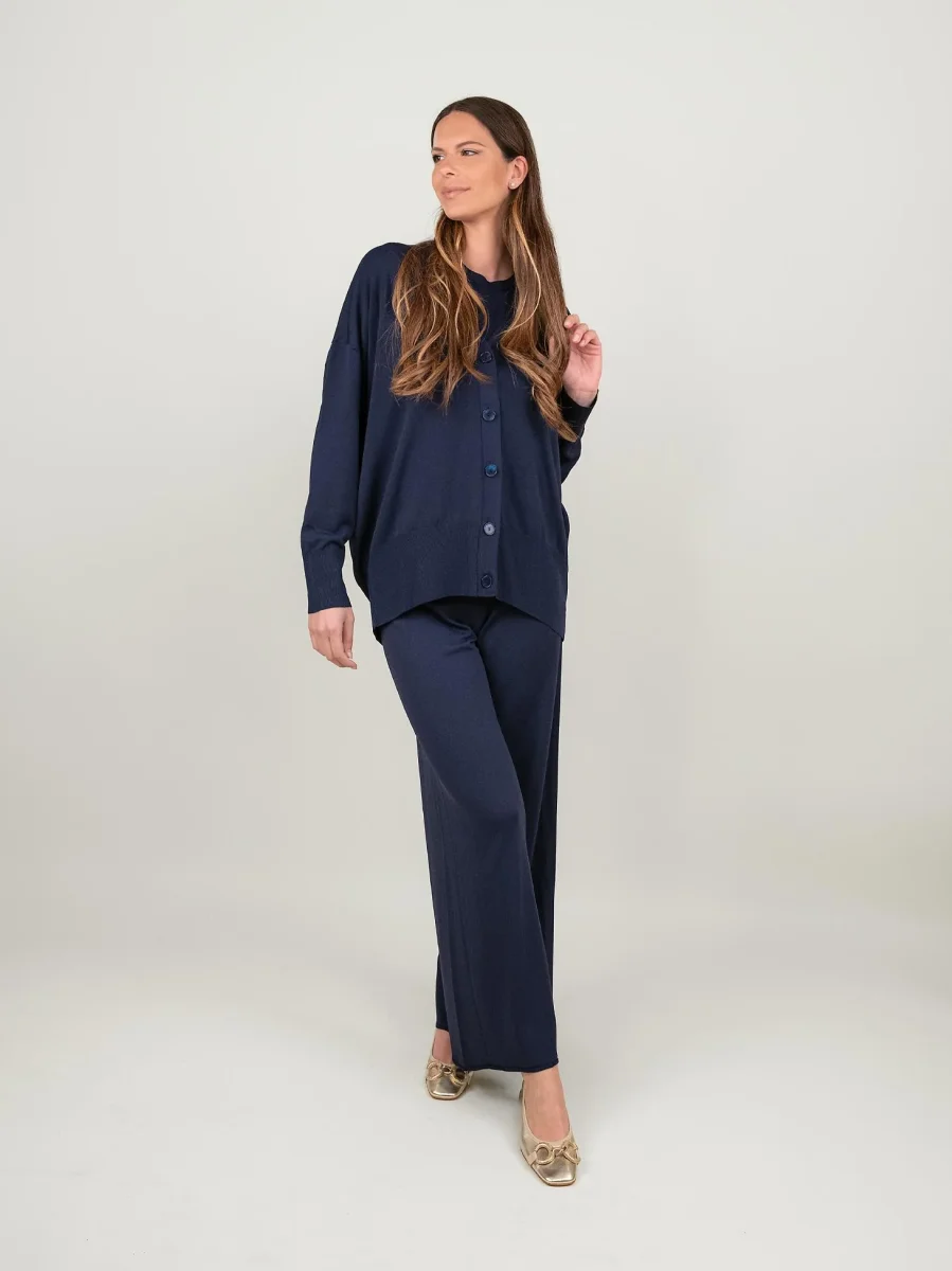 CARDIGAN IN MAGLIA BLU - immagine 5