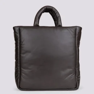 BORSA IN PELLE IMBOTTITA MARRONE