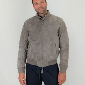 GIACCA IN CAMOSCIO GRIGIO ELVIS