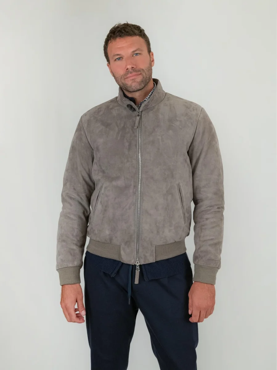 GIACCA IN CAMOSCIO GRIGIO ELVIS