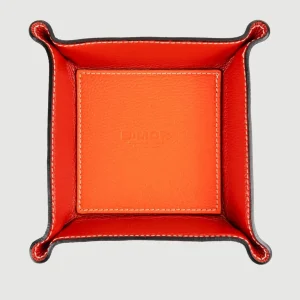 SVUOTATASCHE IN PELLE ARANCIONE