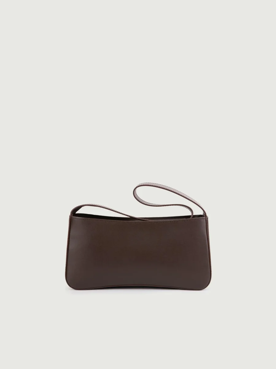 BORSA A SPALLA SEVENTY IN PELLE TESTA MORO - immagine 4