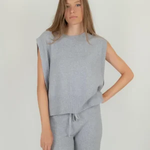 CASACCA IN MAGLIA GRIGIO PERLA