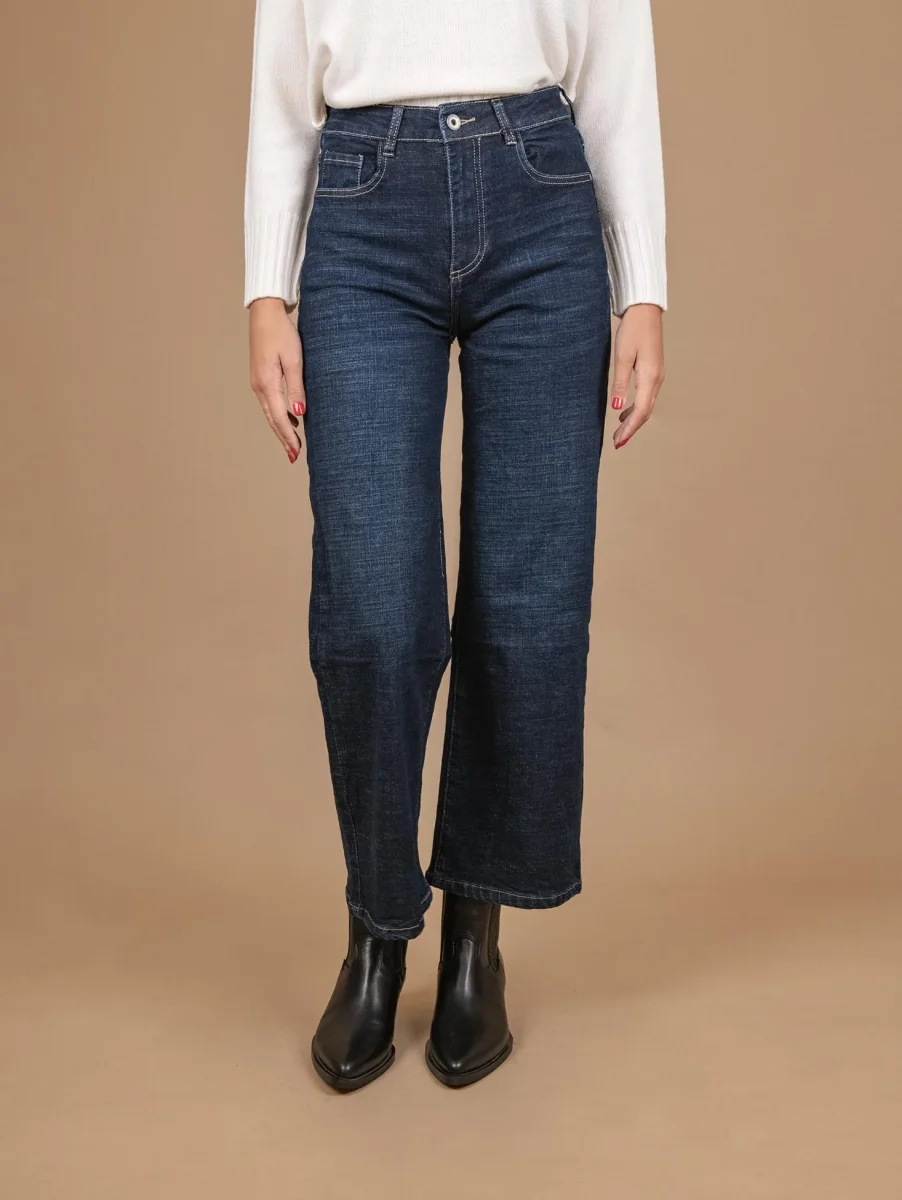 JEANS A PALAZZO SCURO