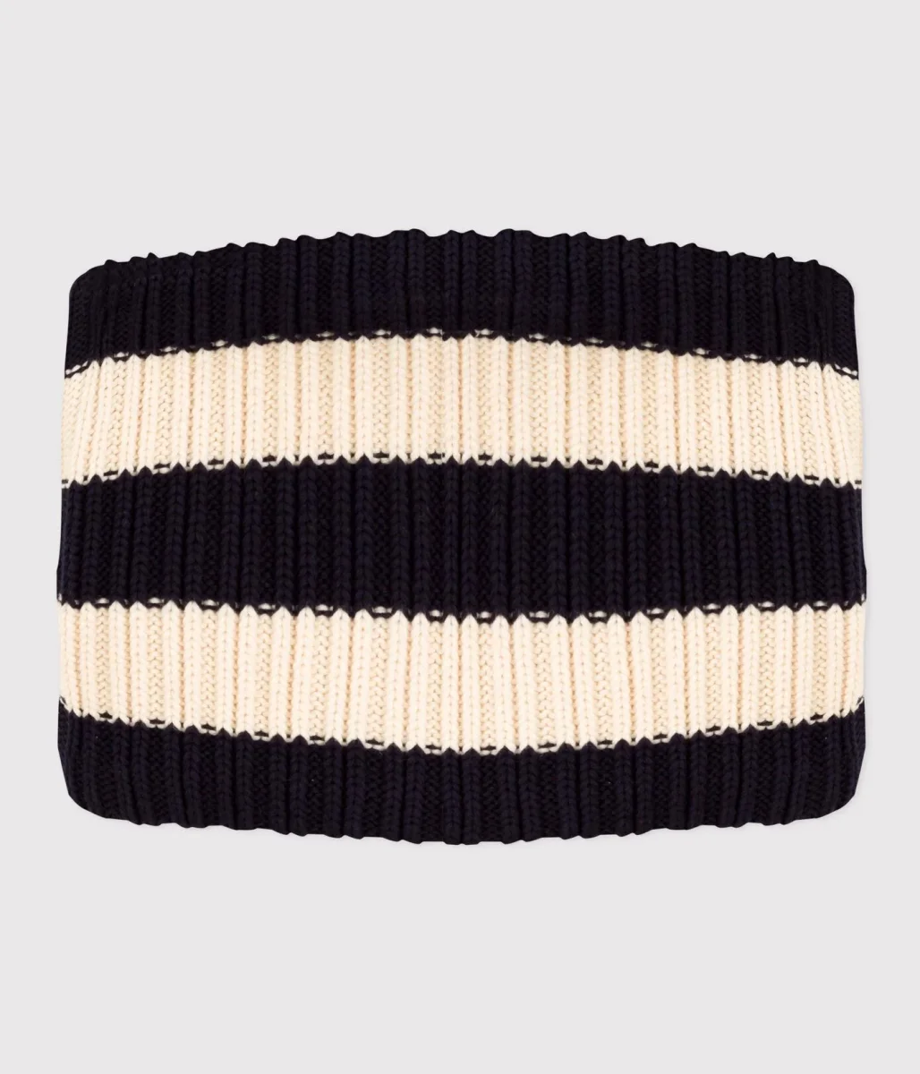 SNOOD IN MAGLIA A RIGHE CON FODERA IN PILE - immagine 3