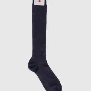 CALZA LUNGA A COSTE BLU E ROSSO