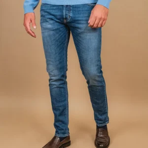 JEANS 5 TASCHE IN DENIM SCURO REGULAR SLIM FIT