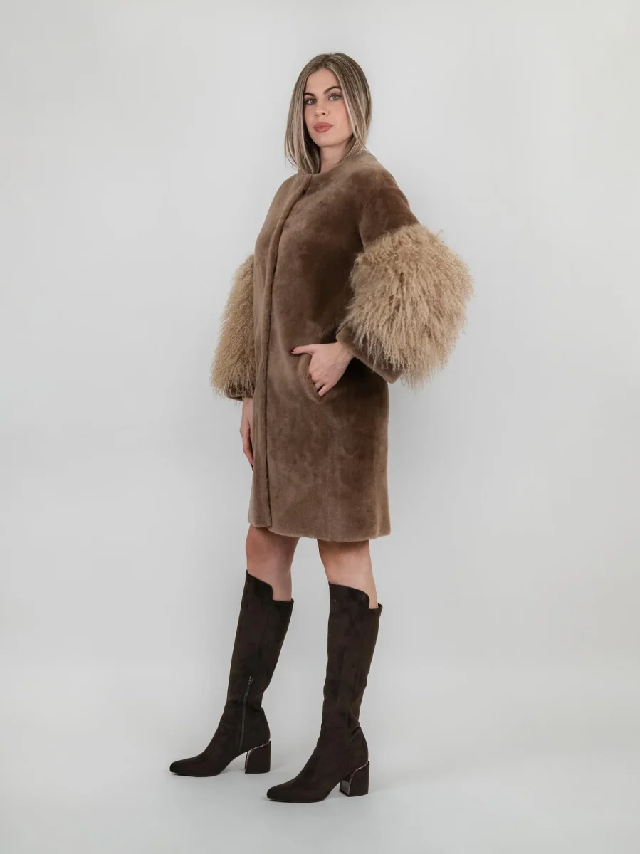 Montone color cammello - immagine 3