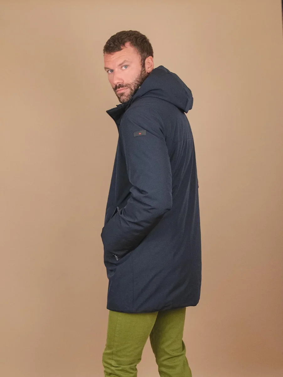 PARKA IMBOTTITO IN TESSUTO TECNICO BLU - immagine 3