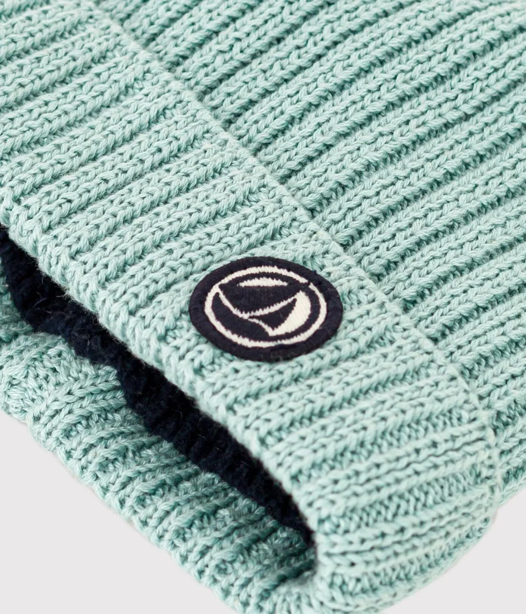 BERRETTO VERDE IN MAGLIA FODERATO IN PILE - immagine 3