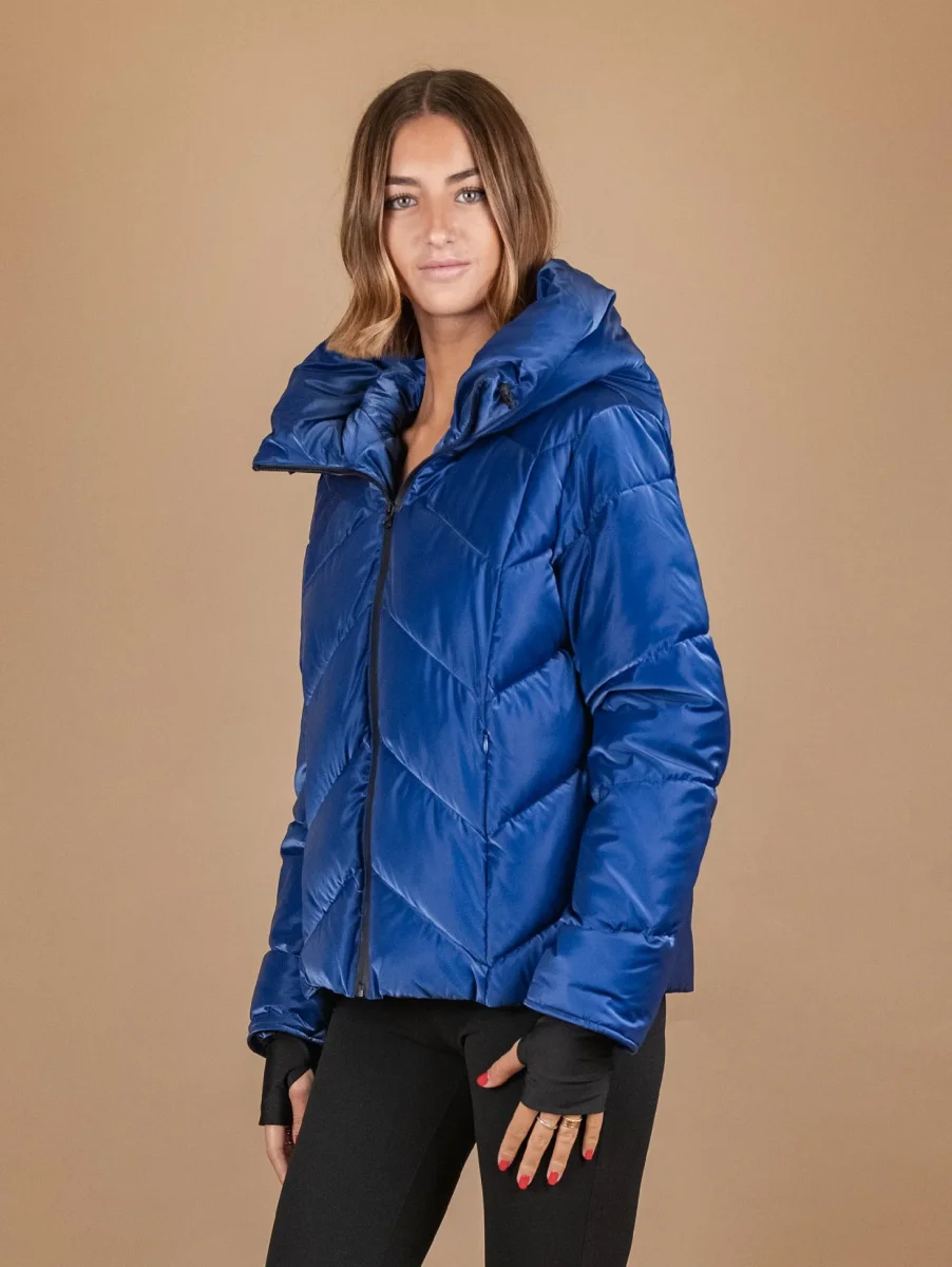 PIUMINO CON CAPPUCCIO BLU CANGIANTE - immagine 3