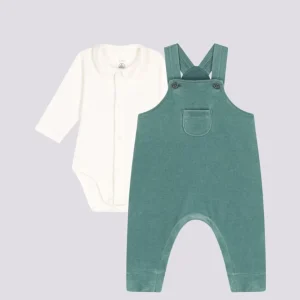 COMPLETO BODY E SALOPETTE IN VELLUTO BEBÈ