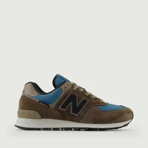 SNEAKER NEW BALANCE 574 MARRONE AZZURRO