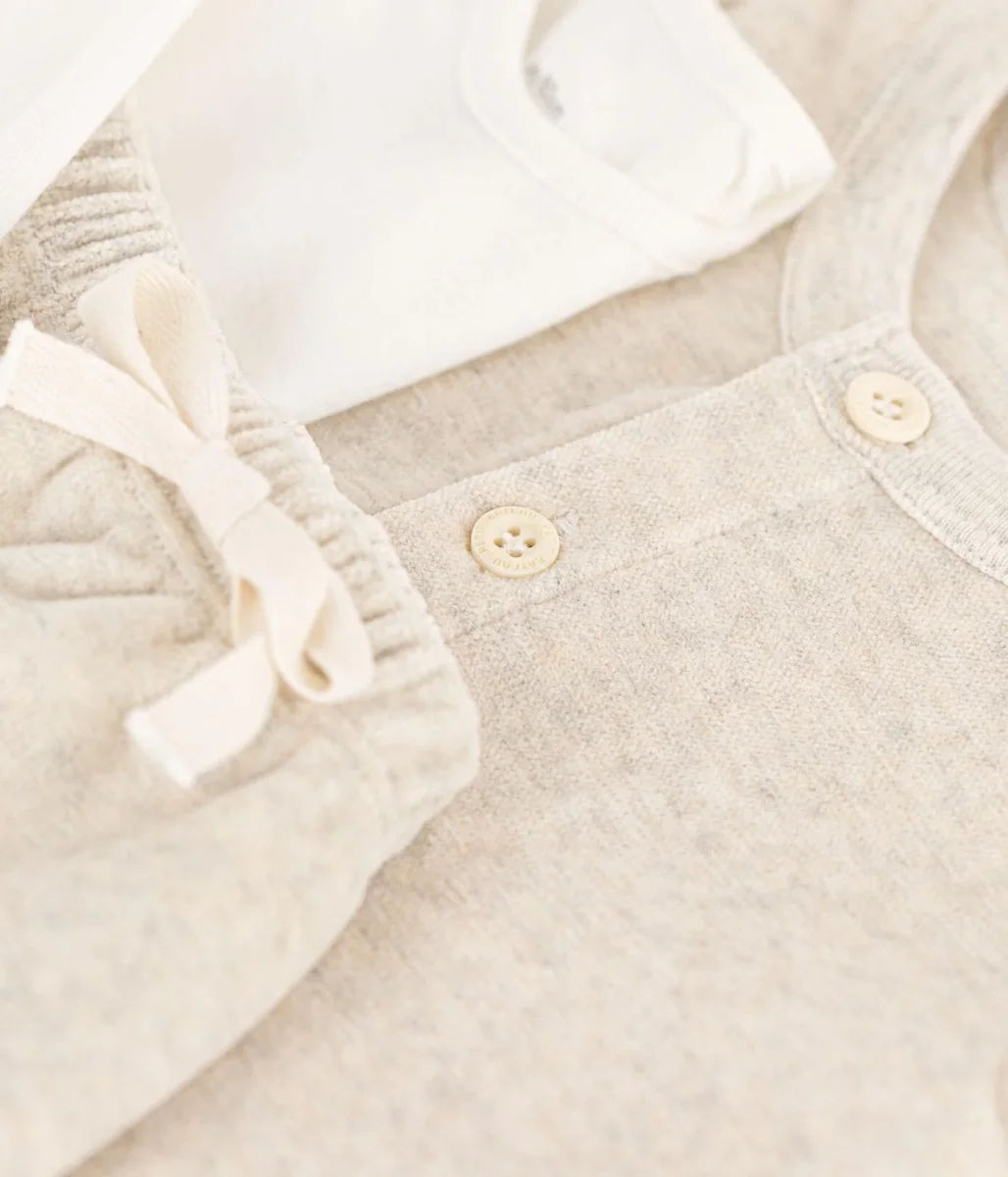 COMPLETO IN VELLUTO E BODY PER BEBÈ - immagine 3