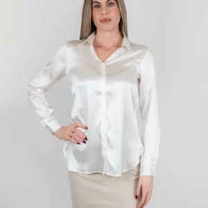 CAMICIA IN SETA PERLA