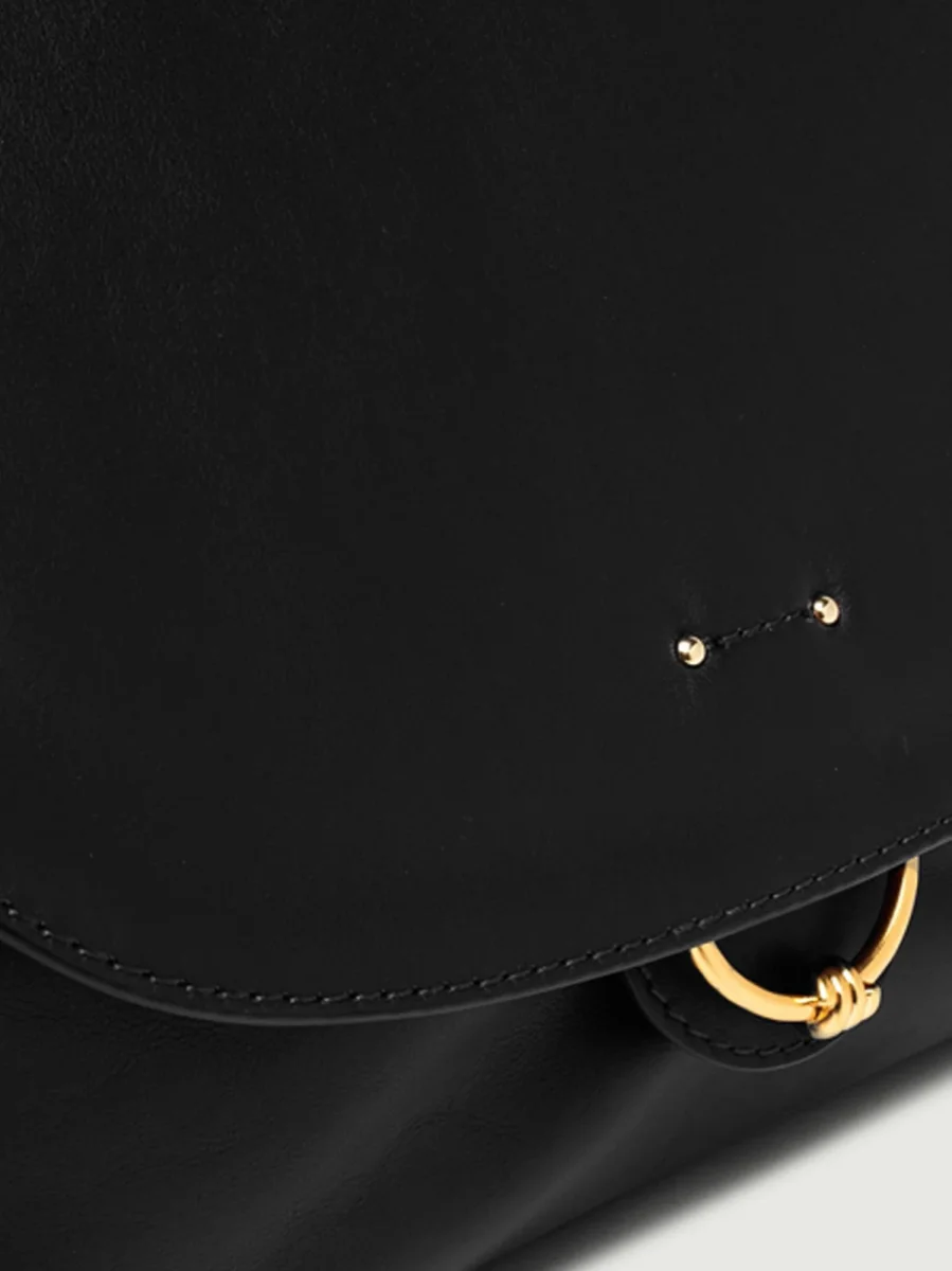 BORSA MARLENE IN PELLE NERA - immagine 6