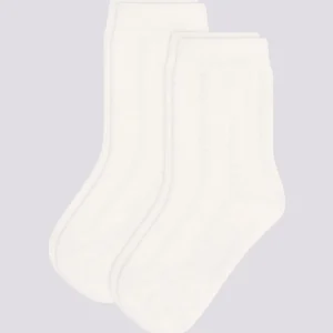SET DI 2 PAIA DI CALZINI BEBÈ IN JERSEY DI COTONE TINTA UNITA