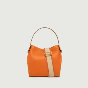 Borsa a spalla Gisella in pelle Flame Orange