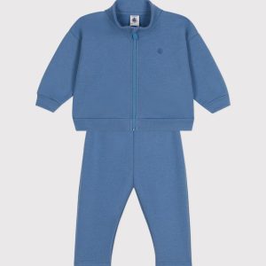 Set felpa e pantaloni blu neonato