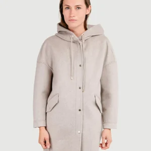 CAPPOTTO PARKA MICHELLE IN LANA BEIGE