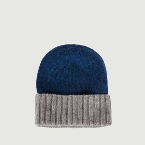 BERRETTO BLU E GRIGIO IN CASHMERE