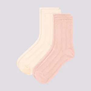 CONFEZIONE DA 2 PAIA DI CALZINI BAMBINA PUNTO FANTASIA