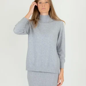 LUPETTO IN MAGLIA GRIGIO PERLA