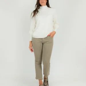 PANTALONE 5 TASCHE SFRANGIATO TORTORA