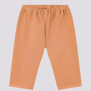 PANTALONI DI VELLUTO A COSTINE SOTTILI SALMONE