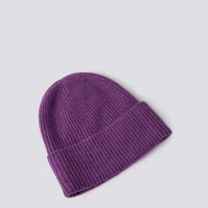 Berretto Hortense in cashmere viola