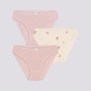 CONFEZIONE DA 3 SLIP ROSA BAMBINO IN COTONE