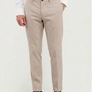 PANTALONE CLASSICO IN JERSEY BEIGE