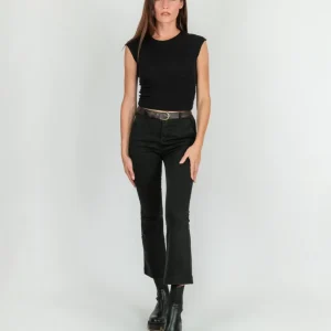 PANTALONE A TROMBETTA nero in cotone