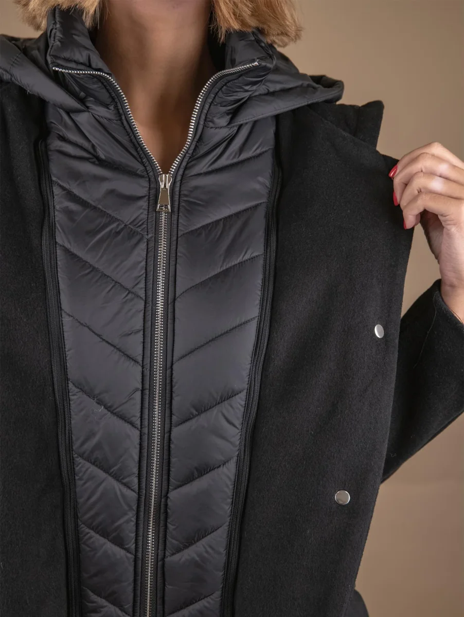 PARKA CON IMBOTTITURA ESTRAIBILE IN TESSUTO NERO - immagine 6