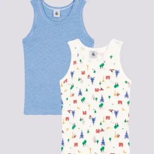 CONFEZIONE DA 2 CANOTTIERE BAMBINO IN COTONE PARIGI