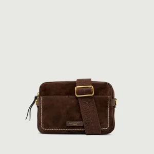 Borsa a tracolla Nina in camoscio color cioccolato