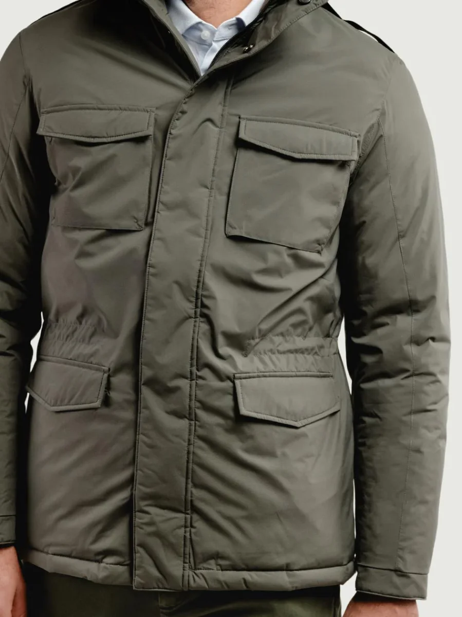 FIELD JACKET IN NYLON VERDE MILITARE - immagine 5