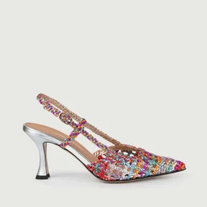 CHANEL SLING BACK CON INTRECCIO MULTICOLOR