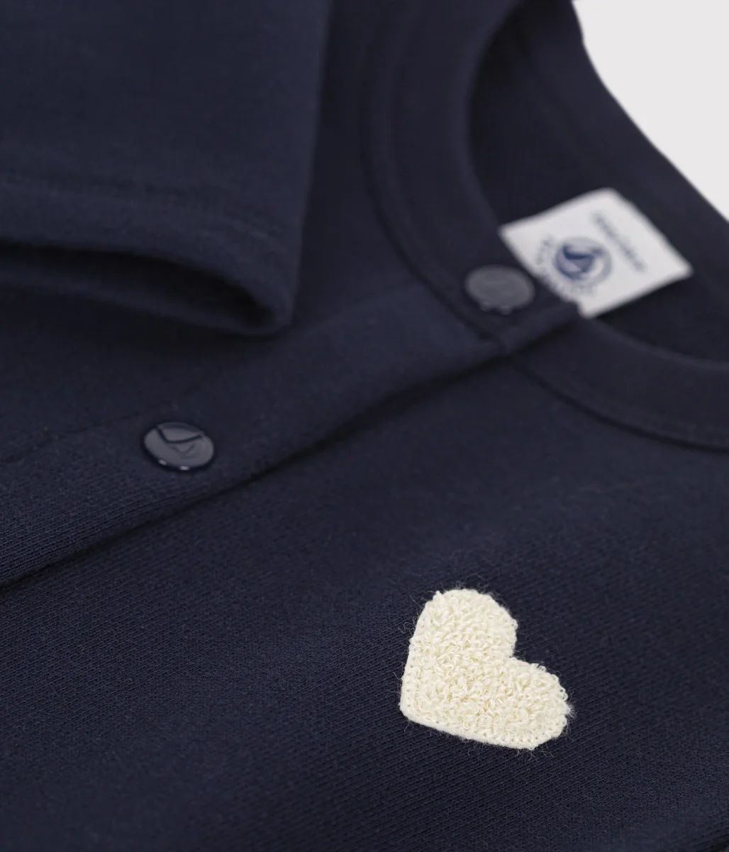 Cardigan blu in tessuto felpato bambina - immagine 5