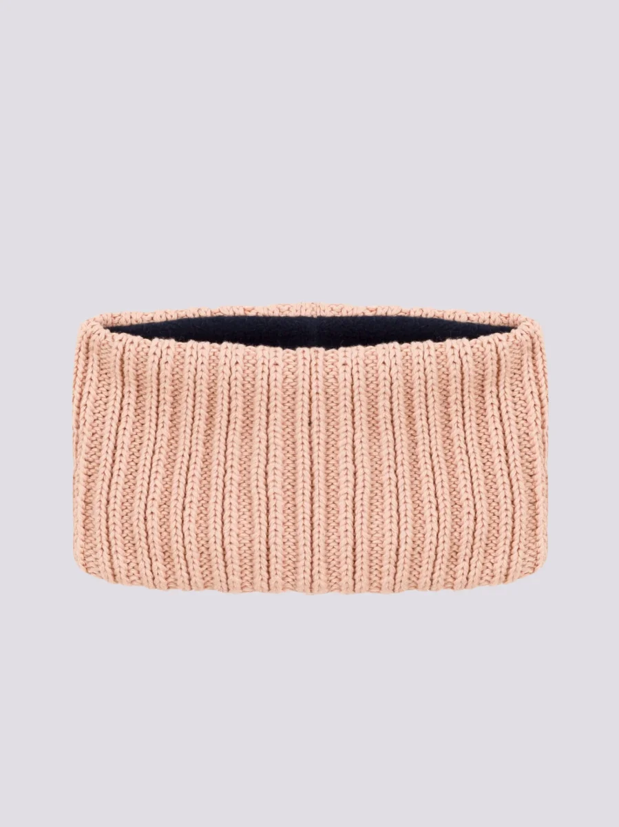 SNOOD IN MAGLIA A RIGHE CON FODERA IN PILE