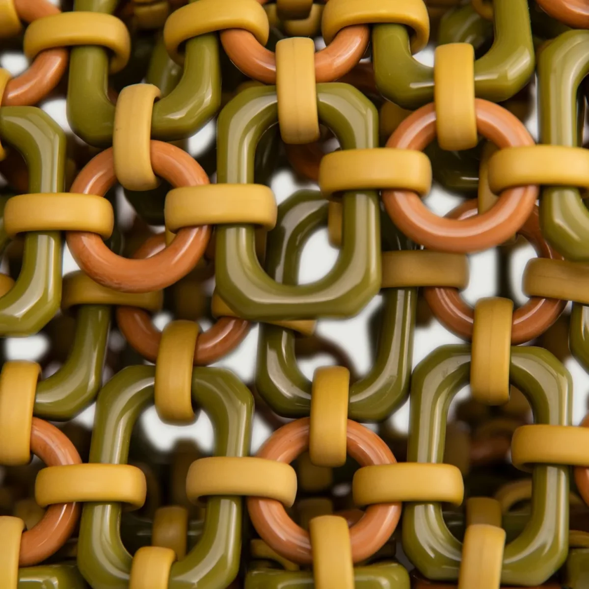 BORSA A BAULETTO IN RESINA MULTICOLOR VERDE "BUBBLE" - immagine 5