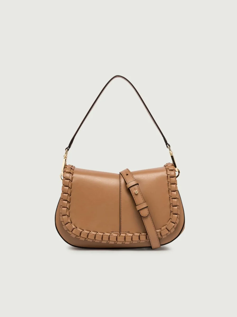 Borsa a spalla Helena Round special in pelle cuoio